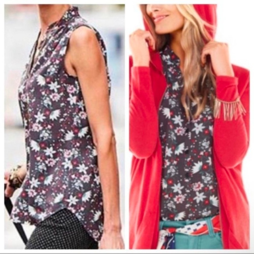 CABI 5210 New Plaza Top Sleeveless Fiesta Floral Size Medium